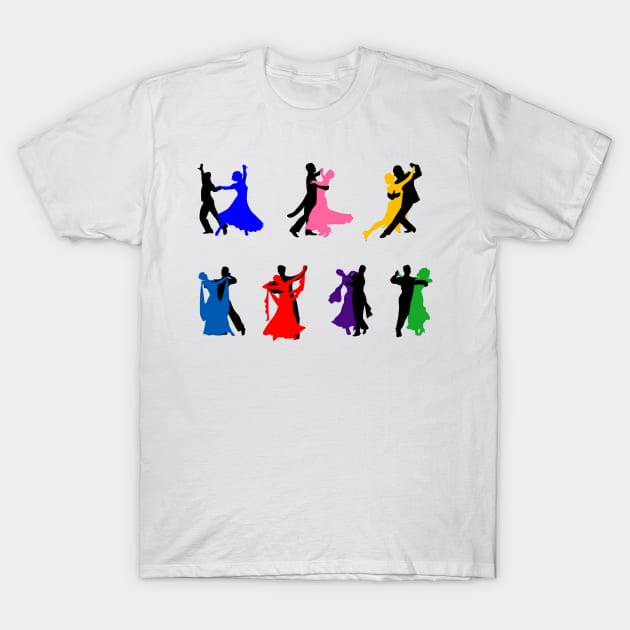 Ballroom Dancers T-Shirt by doniainart